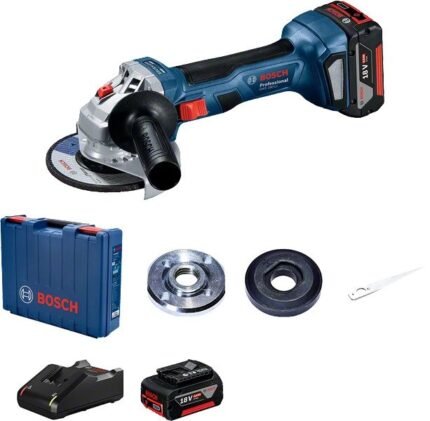 CORDLESS ANGLE GRINDER | GWS 180-LI WITH 2 X 4.0 AH LI-ION BATTERY