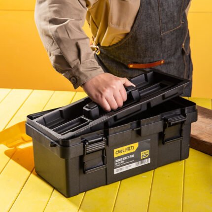 DELI REINFORCED PLASTIC TOOLBOX 17" TOOL BOX TOOLKIT DL-TC270