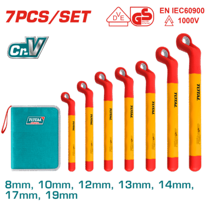 TOTAL 7 PCS INSULATED RING WRENCH SET (THKISPA0702)