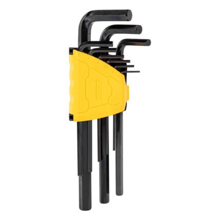 DELI 9 PCS LONG FLAT END HEX KEY SET WITH BLACK FINISH | DL231209H