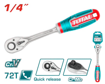 TOTAL RATCHET WRENCH 1/4" | 72T (THT106146)