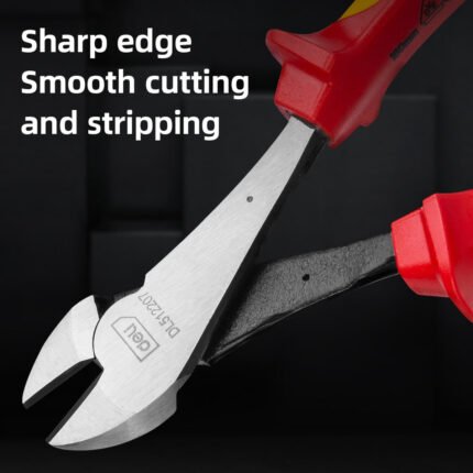 DELI INSULATED LABOR SAVING HEAVY DUTY DIAGONAL CUTTING PLIERS 7" | DL512207