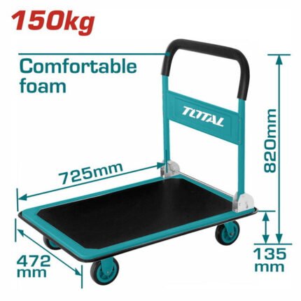 TOTAL FOLDABLE PLATFORM HAND TRUCK 150KG (THTHP11502)