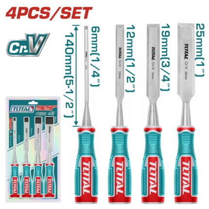 TOTAL WOOD CHISEL SET 4PCS (THT41K0401)
