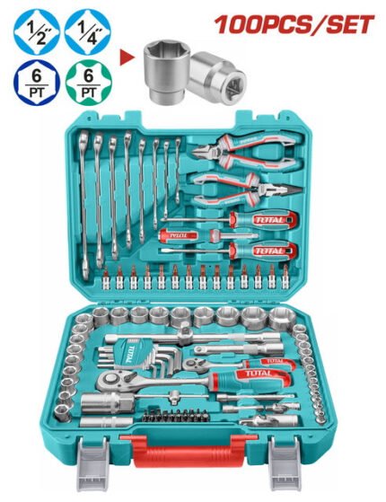 TOTAL 100 PCS TOOLS SET (THKTHP21006)