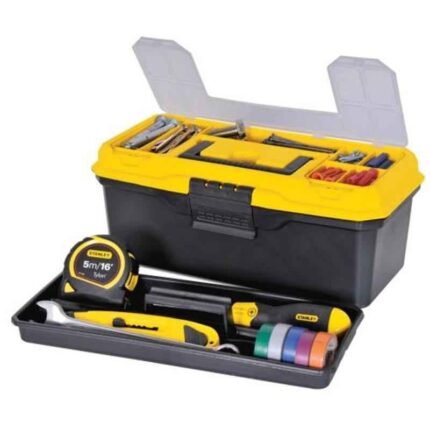 BLACK AND YELLOW PLASTIC TOOL BOX | 1-71-9