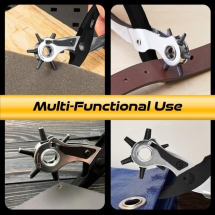 DELI 9" PUNCH PLIERS WITH 6 ADJUSTABLE HOLE SIZES | DL1919C