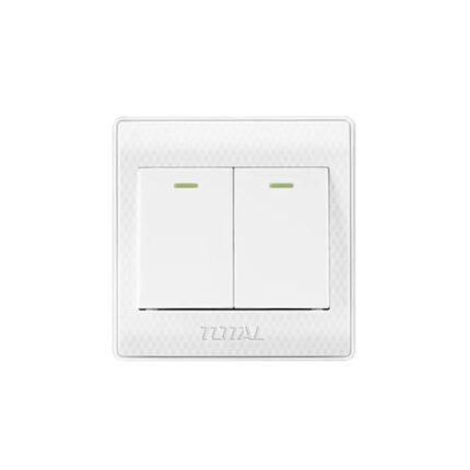 TOTAL THESSH02103 16 AMP 86X86 MM SIZE 2 GANG ELECTRIC 2 WAY SWITCH