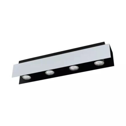 EGLO VISERBA LED-GU10 CEILING LIGHT 4 WHITE+BLACK | EGL00314