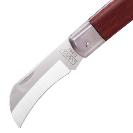 DELI TOOLS DL0060 KNIFE - 200MM, CURVED BLADE, PEAR WOOD HANDLE