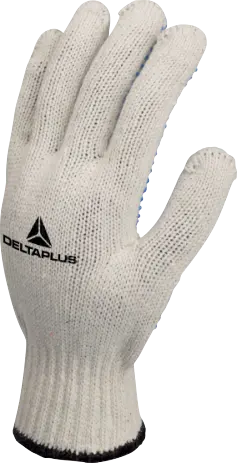 DELTA PLUS KNITTED COTTON POLYESTER BLEND GLOVES WITH PVC DOTS
