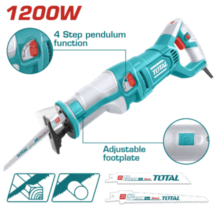 TOTAL RECIPROCATING SAW VARIABLE SPEED CONTROL 1200W (TS1001201)