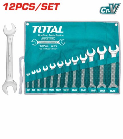 THT1023121 12 PCS DOUBLE OPEN END SPANNER SET