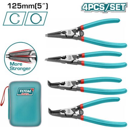 TOTAL CIRCLIP PLIERS SET 5" 4PCS (THTJ214041)