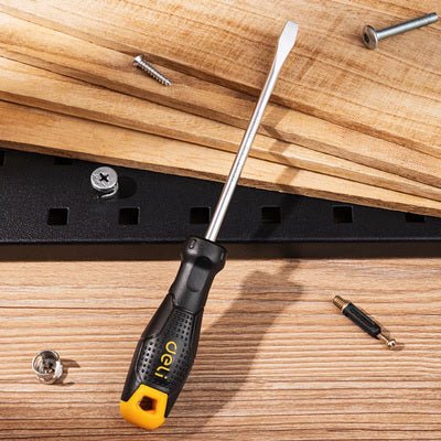 DELI STRAIGHT SCREWDRIVER DL6261251 ANTI-SLIP HANDLE, MAGNETIC, 6MM, 125MM