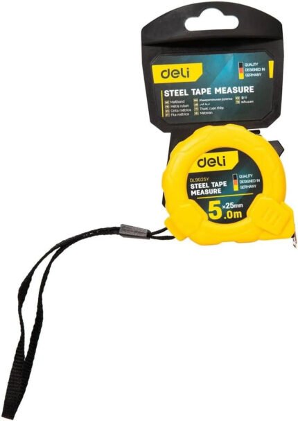 DELI STEEL TAPE MEASURE 5M X 25MM | DL9025Y