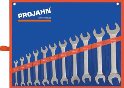 PROJAHN DOUBLE OPEN END WRENCH SET 11PCS
