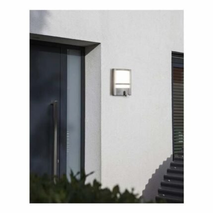 LUTEC VESTA WALL LIGHT STEEL 3000K 30W IP54 CAMERA ST1906 CAM | LUT00122