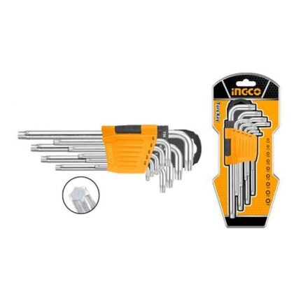 EXTRA-LONG ARM TORX KEY SET 9PCS