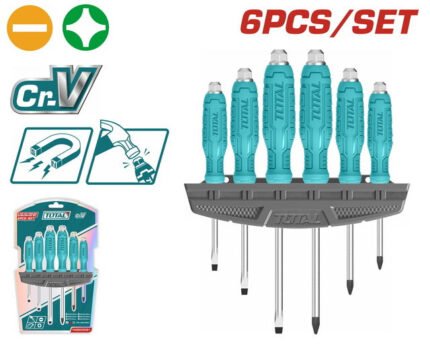 TOTAL 6PCS GO-THROUGH SCREWDRIVER SET (THGSS35061)