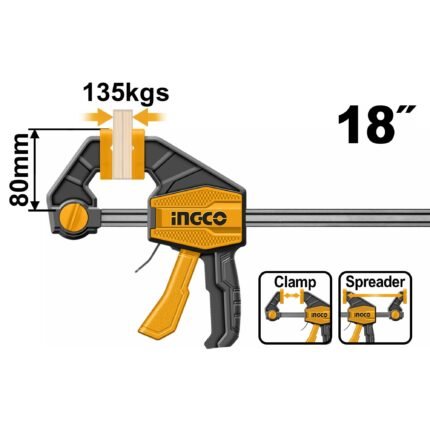INGCO QUICK BAR CLAMP 80X450MM HQBC18801