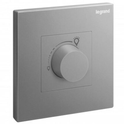 LEGRAND GALION D.SILVER ROTARY DIM WITH NEUTRAL - 300WRLC+LED | LEG00117