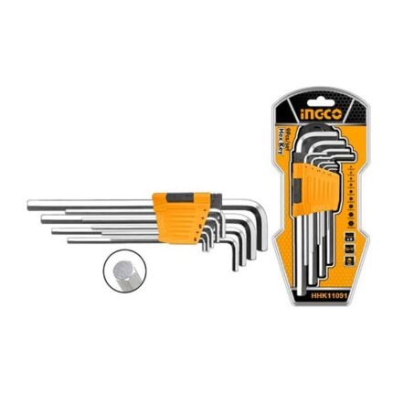 LONG ARM HEX KEY SET 9PCS