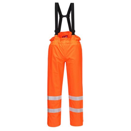 FR RAIN UNLINED HI-VIS ANTISTATIC TROUSER ORANGE | S780