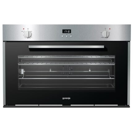 GAS OVEN, 90 CM, STAINLESS STEEL COLOR, MULTIPLE FUNCTIONS, CAPACITY 88 LITERS