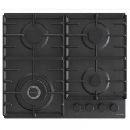 GAS HOB, 60 CM, BLACK, 4 BURNERS