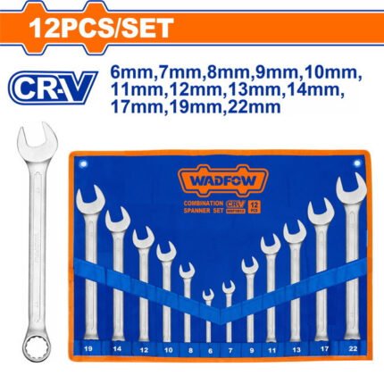 WADFOW 12 PCS COMBINATION SPANNER SET