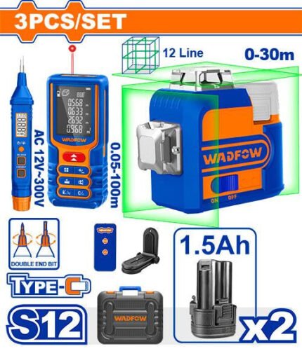 CORDLESS LASER LEVEL AND DISTANCE KIT
