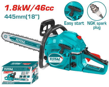 TOTAL GASOLINE CHAIN SAW 1.8KW 46CC (TG5451811)