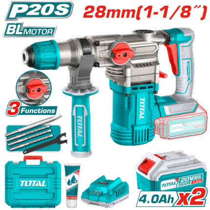 TOTAL CORDLESS ROTARY HAMMER BRUSHLESS 20V | 4.5J (TRHLI202882)