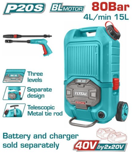 TOTAL LITHIUM-ION PRESSURE WASHER 2X20V (TPWLI4006)