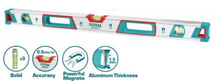 TOTAL SPIRIT LEVEL (WITH POWERFUL MAGNETS) 120CM (TMT21205M)
