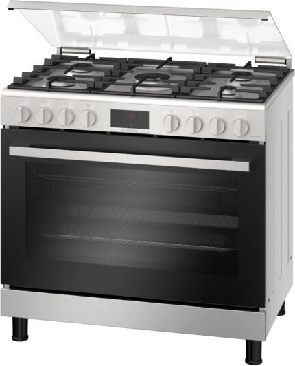 BOSCH SERIES 6 GAS RANGE COOKER STAINLESS STEEL