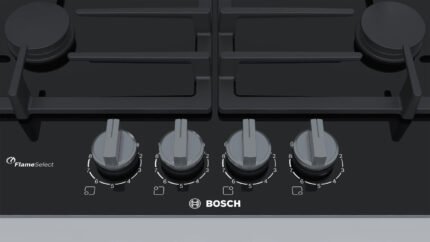 BOSCH SERIES 8 GAS HOB 60 CM CERAMIC, BLACK