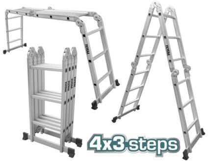 MULTI-PURPOSE ALUMINUM LADDER 3X4 STEPS | 3.38M FROM TOTAL (THLAD04431)