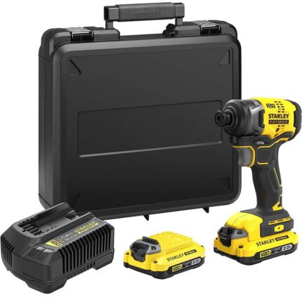 CORDLESS IMPACT DRIVER WITH 2X 2AH BATTERIES + KIT BOX