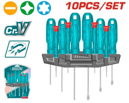 TOTAL 10PCS SCREWDRIVER AND PRECISION SET (THTDC251001)