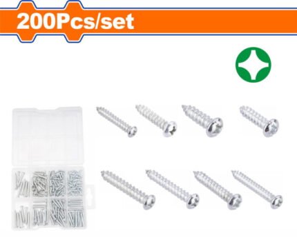 WADFOW 200 PCS TAPPING SCREW SET