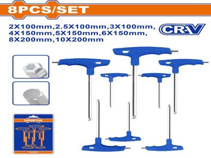 WADFOW 8 PCS T-HANDLE HEX WRENCH SET