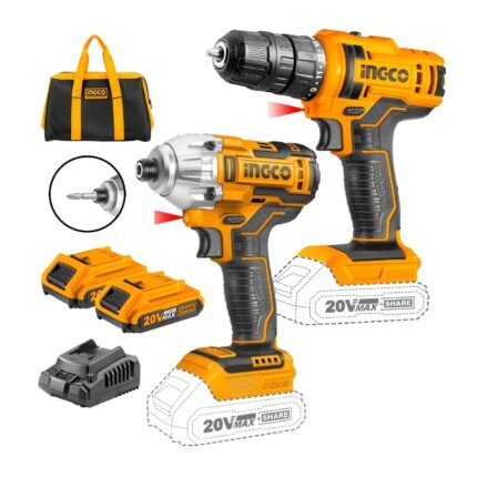 INGCO PROFESSIONAL BATTERY TOOLS SET 20V LI-ION CKLI2016