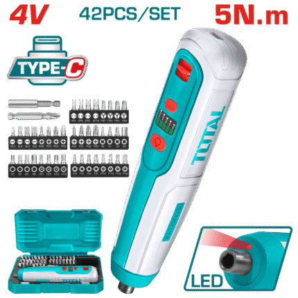 TOTAL LITHIUM-ION CORDLESS SCREWDRIVER 4V (TSDLI0406)