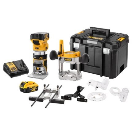 18V XR 8MM PLUNGE/FIXED ROUTER 5.0AH KIT