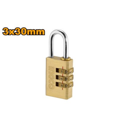 INGCO 3-DIGIT COMBINATION PADLOCK DBCK0303 30MM