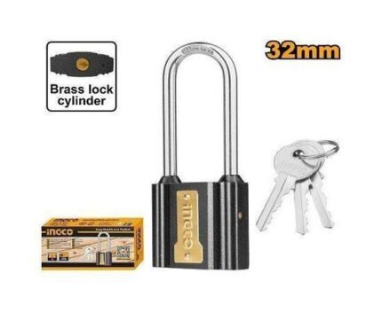 INGCO LONG SHACKLE IRON PADLOCK DIPL0321L 32 MM