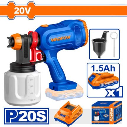 WADFOW CORDLESS SPRAY PAINT GUN 20V