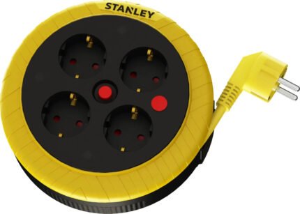 STANLEY 5M COPPER CABLE HOUSEHOLD 4-SOCKET REEL WITH THERMAL PROTECTION | SXECFK2OBJE
